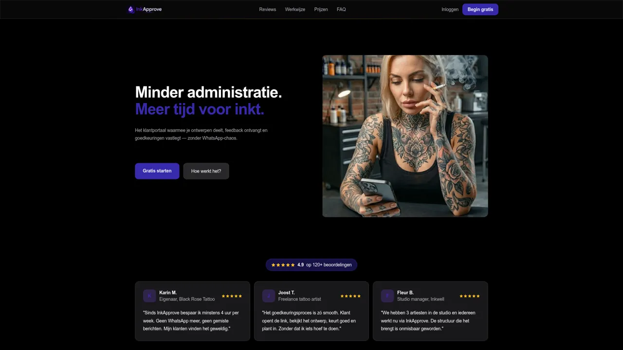 InkApprove SaaS platform, door NEXTRIQ gebouwd